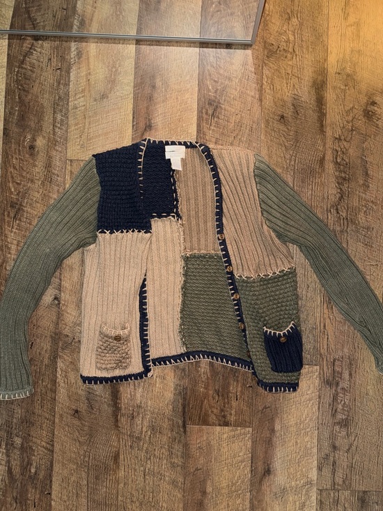 Christopher & Banks Sweaters - Christopher & Banks Patchwork Cardigan